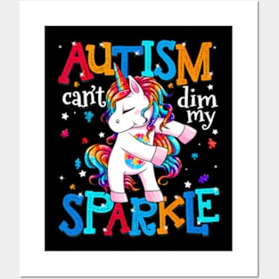 Autism Awareness Kids Unicorn  For Autism Mom Girls Posters and Art